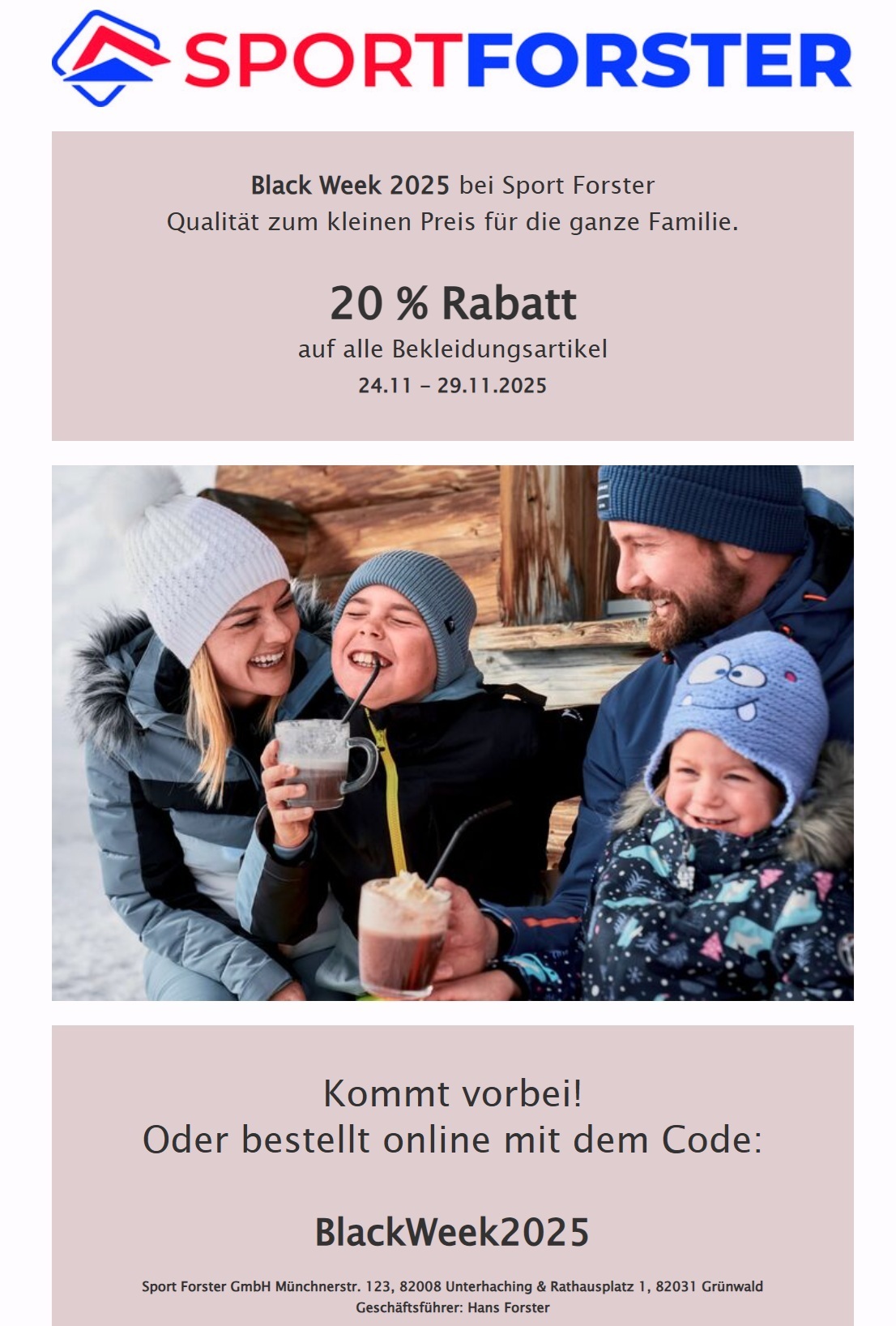 Black Week Sport Forster 2025