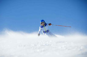 In Bewegung auf der Piste