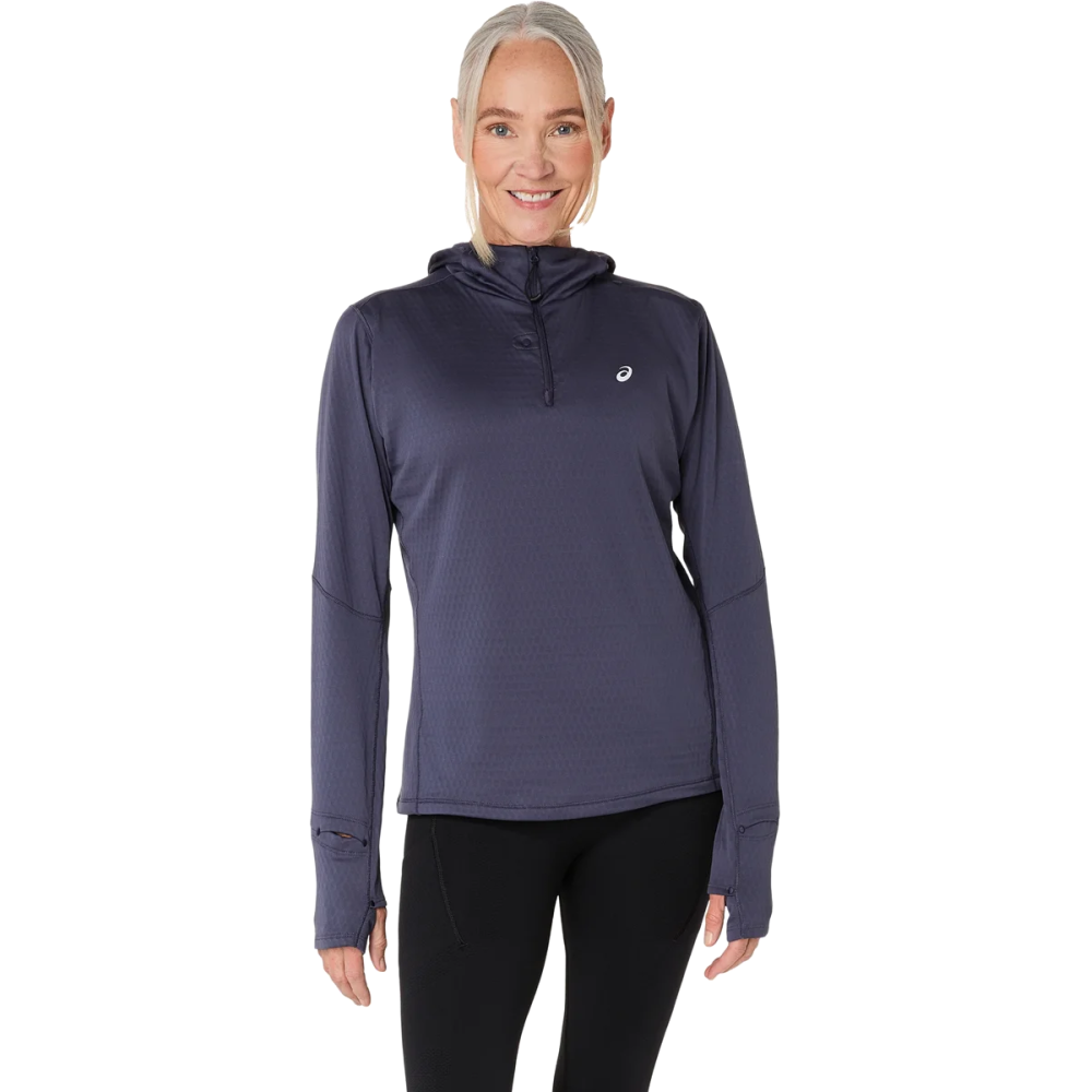Asics Damen Langarmshirt Road Winter Hoodie 