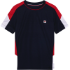 navy / fila red comb.