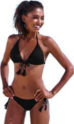 ELBSAND Damen Triangel Bikini 