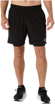 ASICS CORE 2-N-1 7IN SHORT PERFORMANCE BLACK 