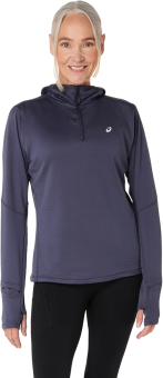 Asics Damen Langarmshirt Road Winter Hoodie 