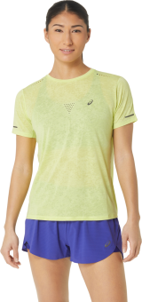 Asics Damen Top Metarun Pattern SS M