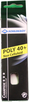Schildkröt 3-Stern Champion Poly 40+ Tischtennis-Bälle -