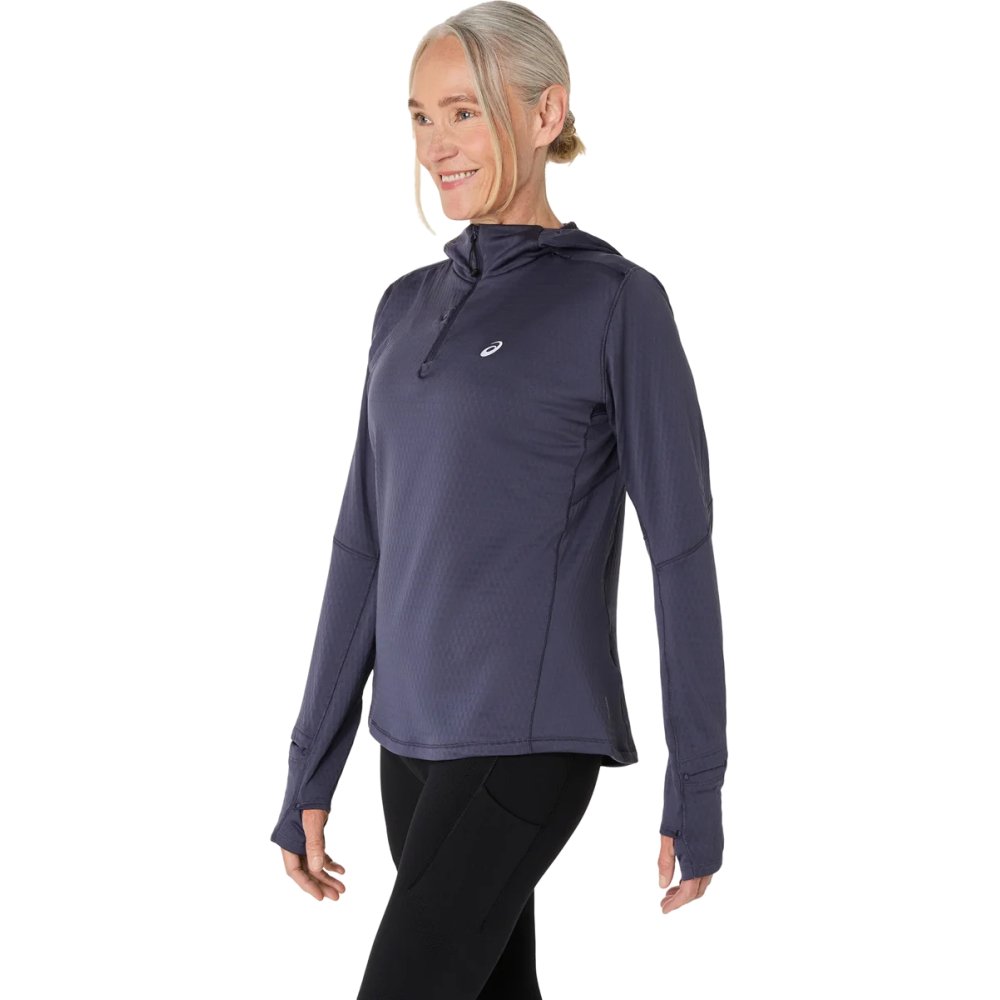 Asics Damen Langarmshirt Road Winter Hoodie 