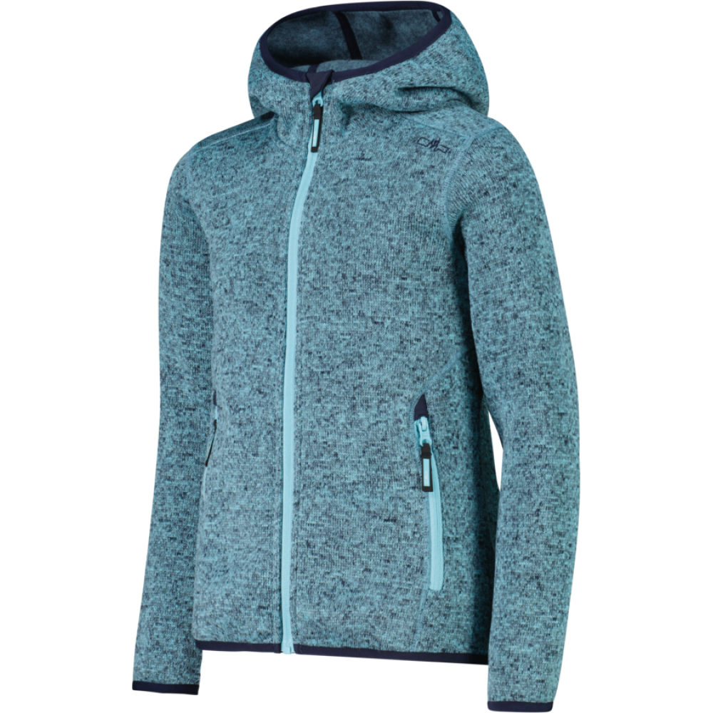CMP Mädchen Knit-Tech Fleecejacke mit Kapuze 