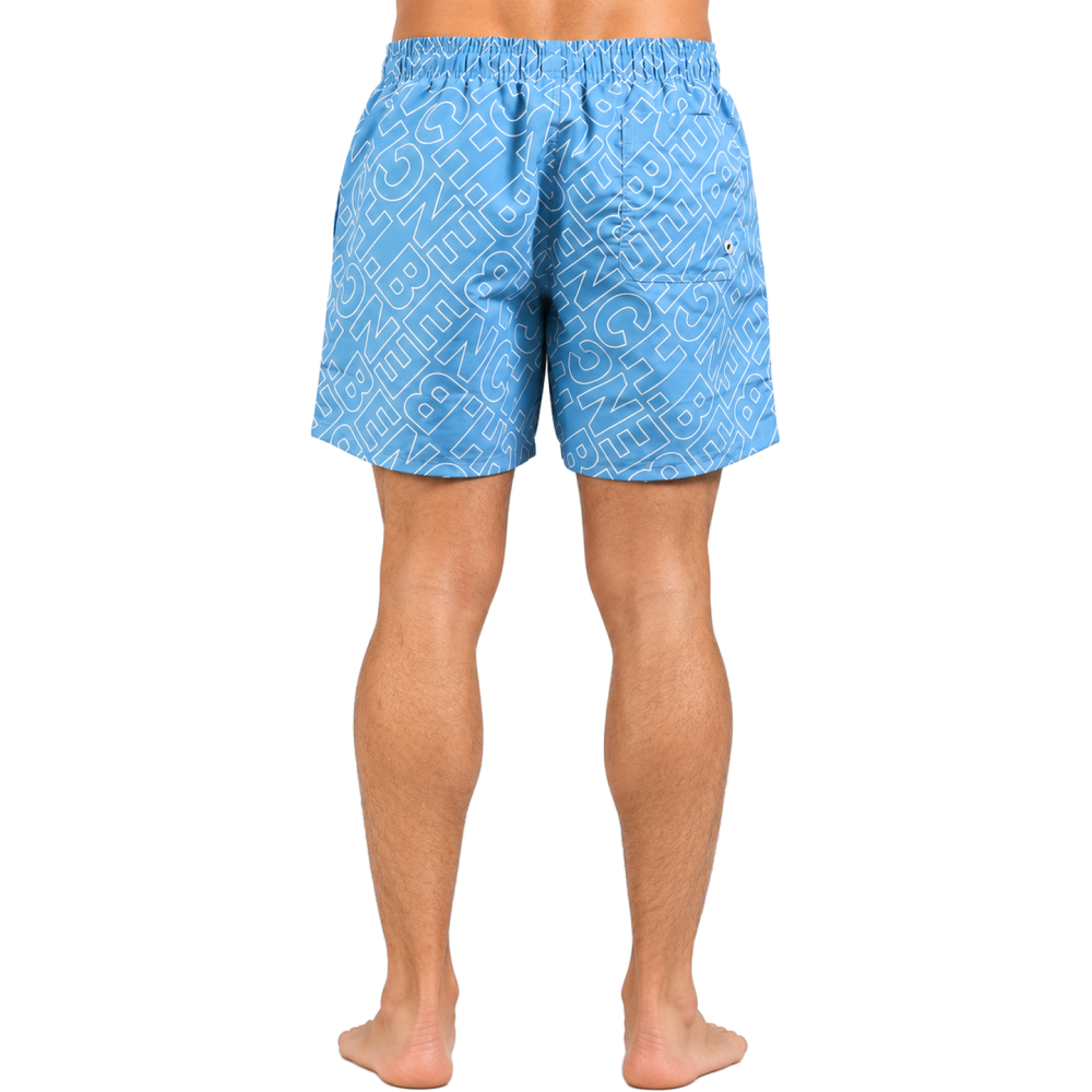 Bade-Shorts ltblue-print M
