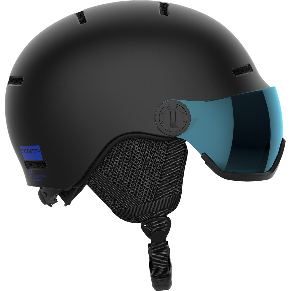 Salomon Kinder Skihelm ORKA VISOR North At/Un FLS RED 