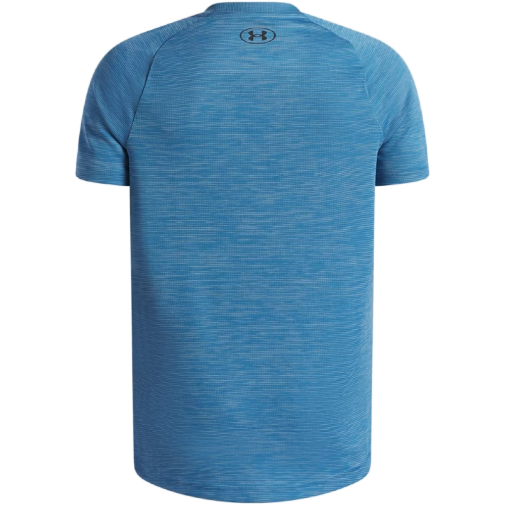 UA TECH TEXTURED SS AEGEAN BLUE 