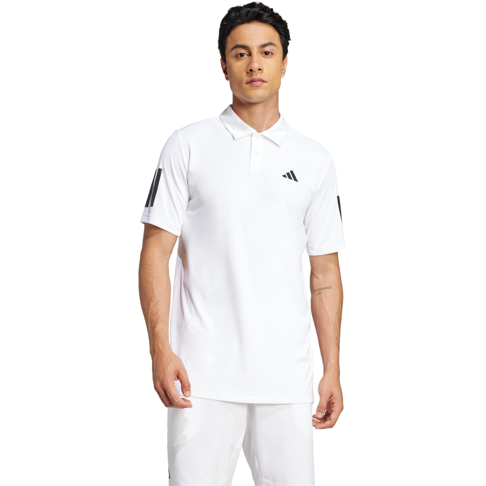 adidas Club 3 Stripes Herren Polo-Tennisshirt 