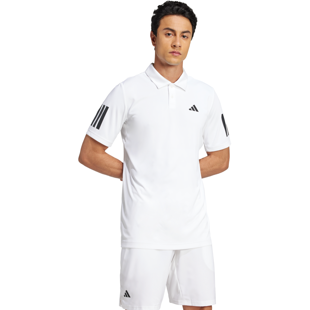 adidas Club 3 Stripes Herren Polo-Tennisshirt 
