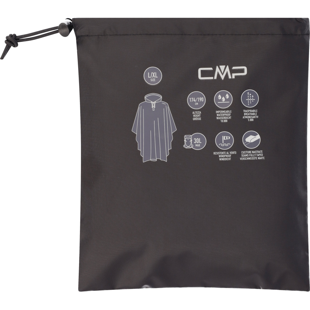 CMP Unisex Regenponcho Fix Hood 