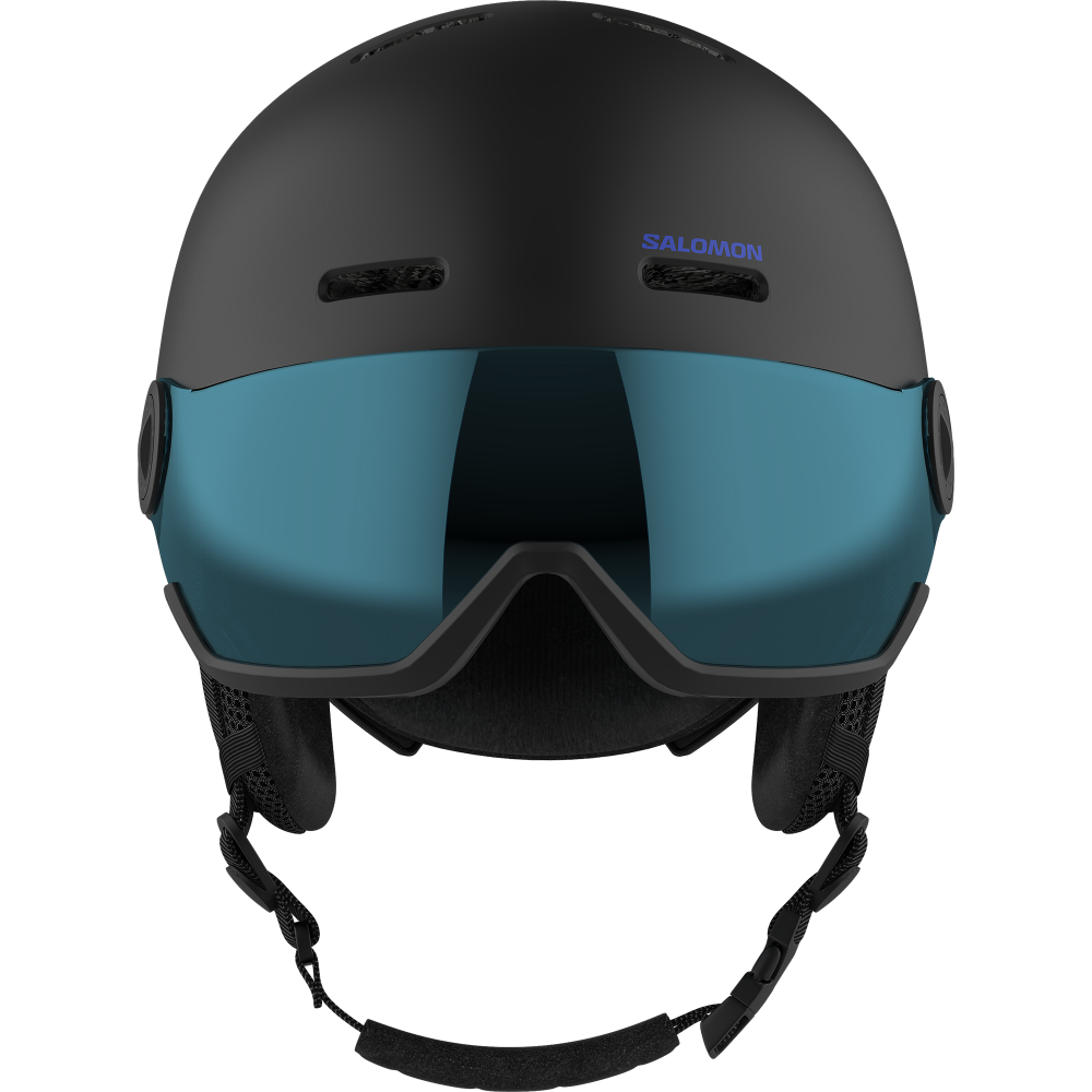 Salomon Kinder Skihelm ORKA VISOR North At/Un FLS RED 