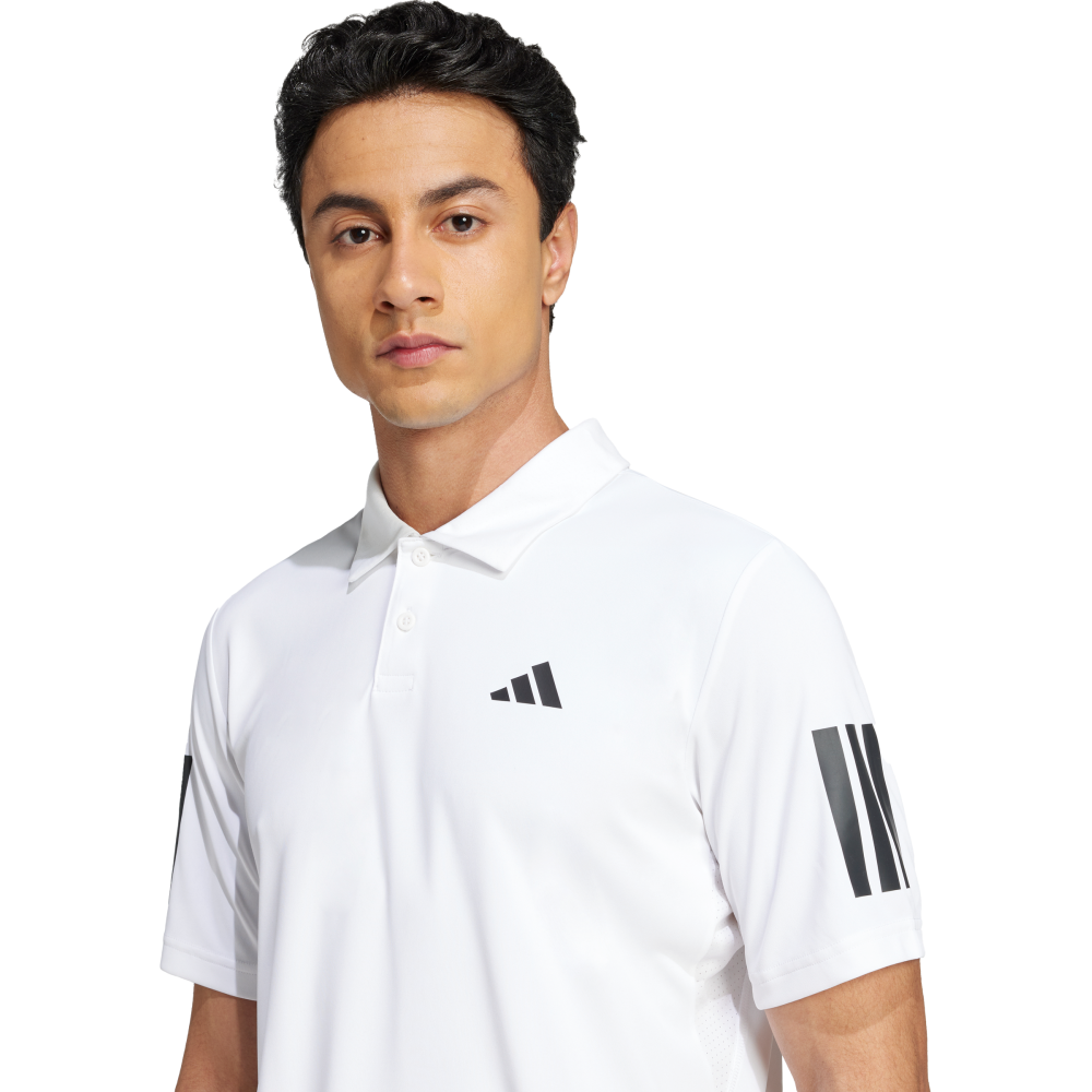 adidas Club 3 Stripes Herren Polo-Tennisshirt 