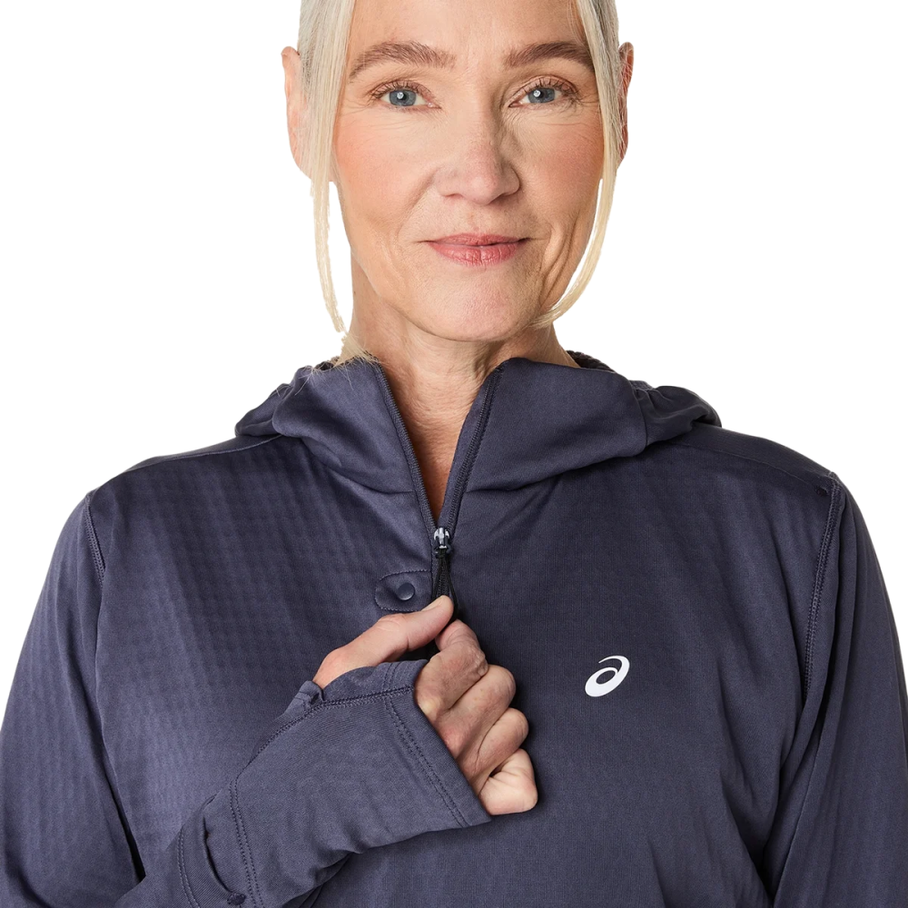 Asics Damen Langarmshirt Road Winter Hoodie 