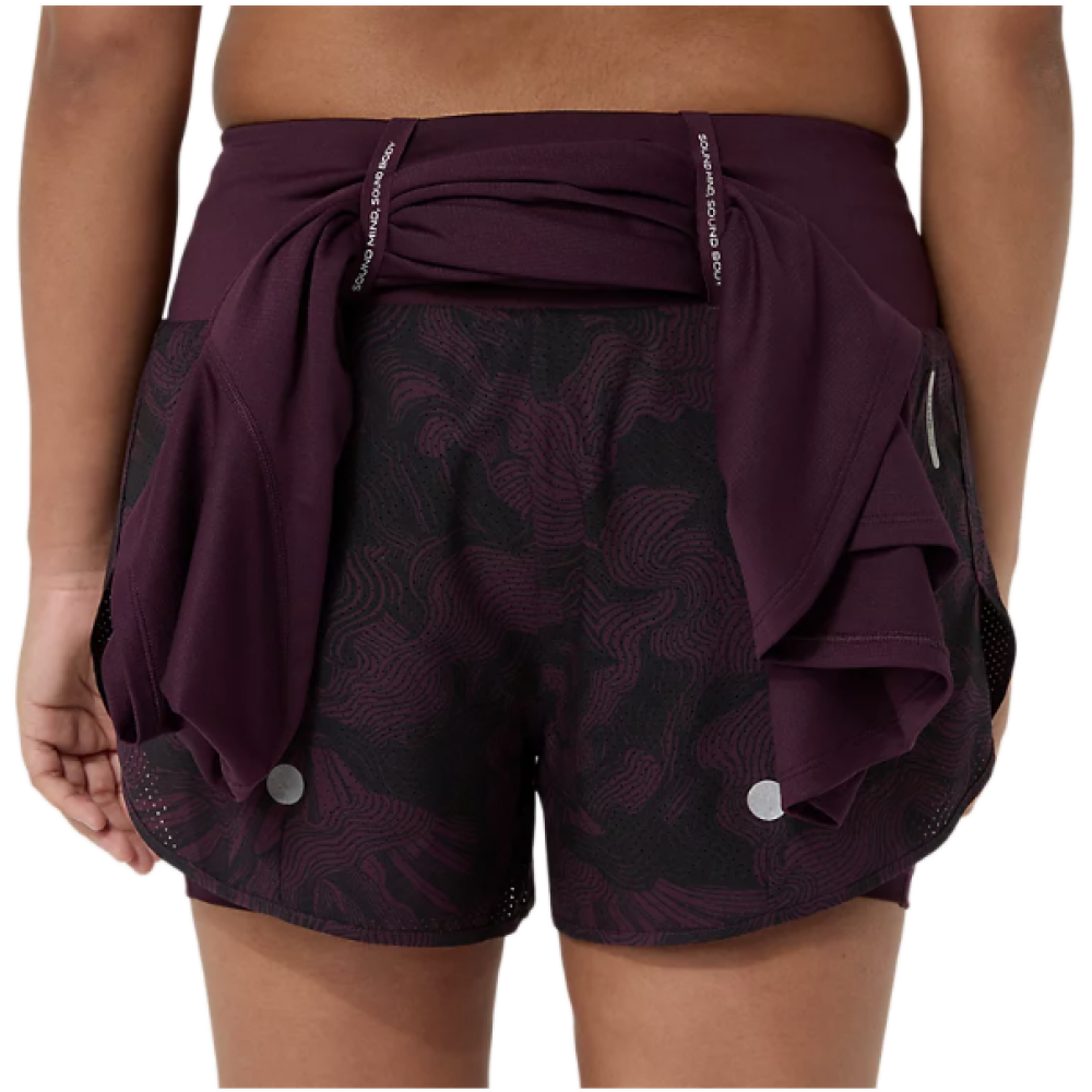 Asics Road All Over Print 2-in-1 Damen Laufshorts 